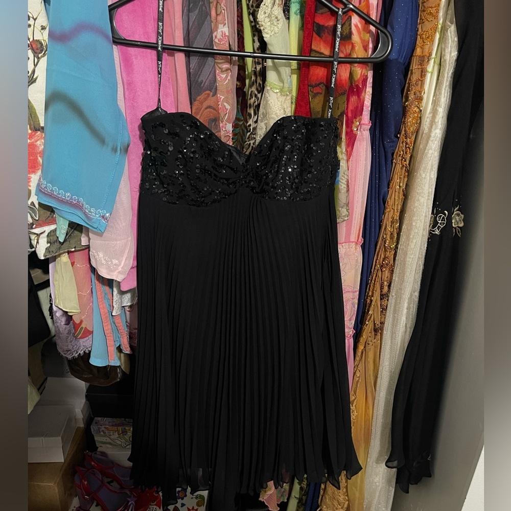 Betsey Johnson Black Strapless Dress